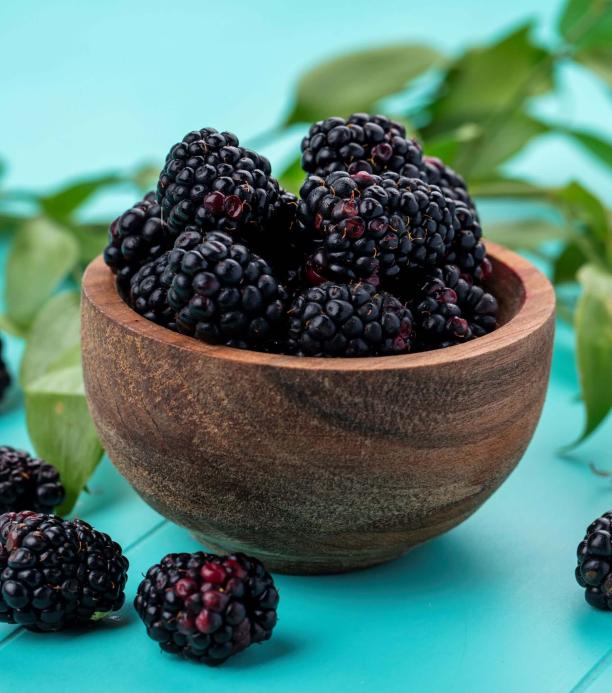 Foto de tazón de moras - mora sin semillas